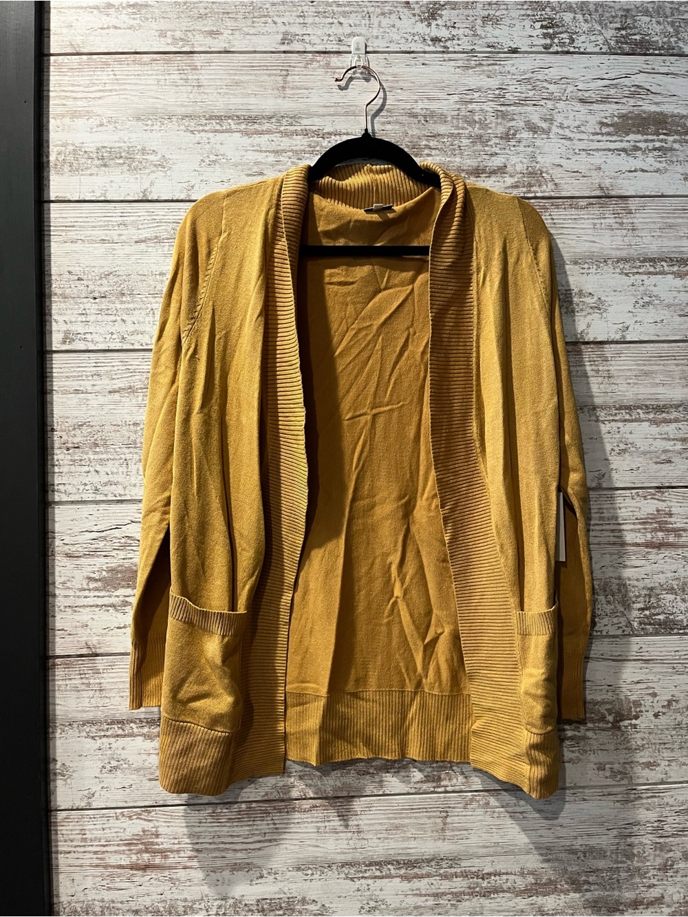 Cielo Mustard Open-Front Cardigan